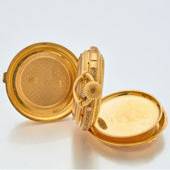 Heavy Swiss watch with extraordinary winding system Circa 1880 Heavy Swiss watch with extraordinary winding system Circa 1880