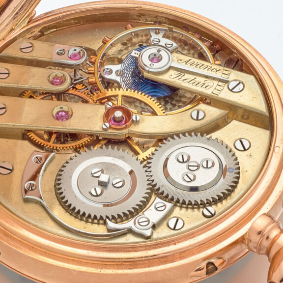 Swiss gold pocket watch with triple date calendar Circa 1905 Swiss gold pocket watch with triple date calendar Circa 1905