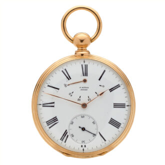 Fine French gold chronometer watch with power reserve Circa 1870