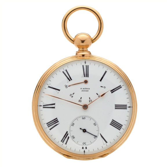 Fine French gold chronometer watch with power reserve Circa 1870 Fine French gold chronometer watch with power reserve Circa 1870