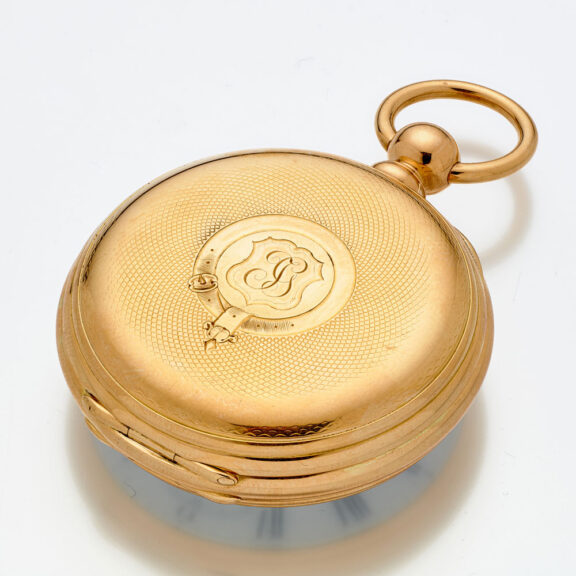Fine French gold chronometer watch with power reserve Circa 1870 Fine French gold chronometer watch with power reserve Circa 1870