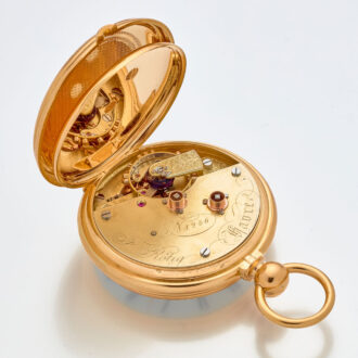 Fine French gold chronometer watch with power reserve Circa 1870