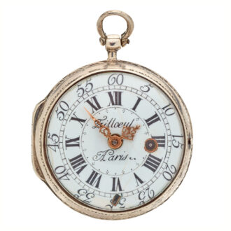 French early silver lady's keywind verge pocket watch Circa 1725