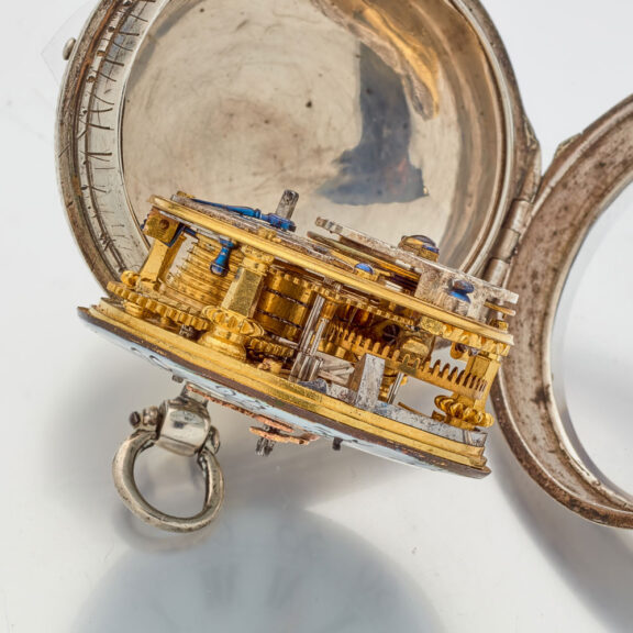 French early silver lady's keywind verge pocket watch Circa 1725 French early silver lady's keywind verge pocket watch Circa 1725