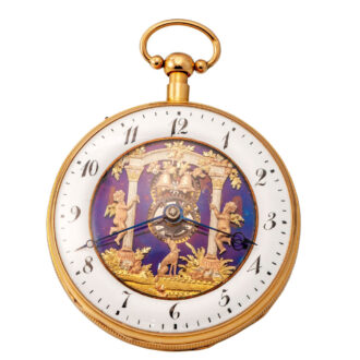 Swiss gold repeating verge automaton watch Circa 1800-1810