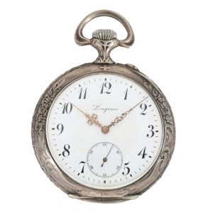 German silver 'Art Nouveau' watch with relief case Circa 1910