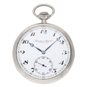 Swiss silver open faced lepine pocket watch Circa 1928