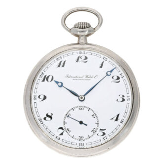 Swiss silver open faced lepine pocket watch Circa 1928