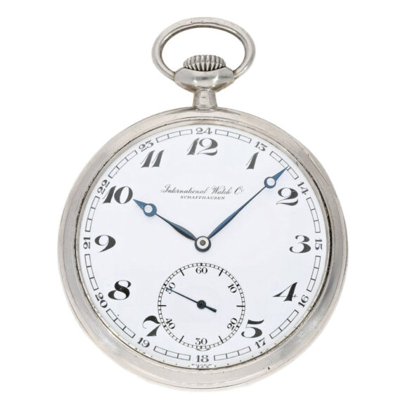 Swiss silver open faced lepine pocket watch Circa 1928