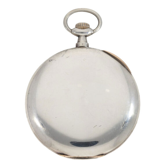Swiss silver open faced watch with chatelaine Circa 1913 Swiss silver open faced watch with chatelaine Circa 1913