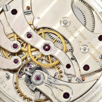Swiss silver open faced watch with chatelaine Circa 1913
