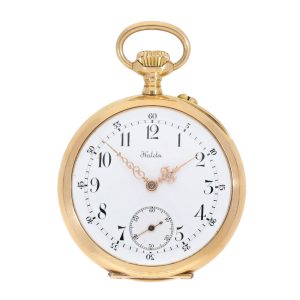 Swedish pink gold watch with matching chatelaine Circa 1915