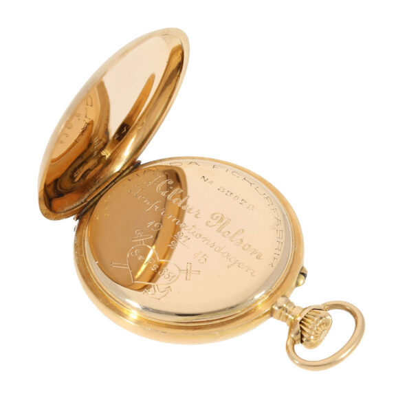 Swedish pink gold watch with matching chatelaine Circa 1915 Swedish pink gold watch with matching chatelaine Circa 1915