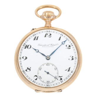 Swiss gold lever watch with engraved monogram Circa 1912