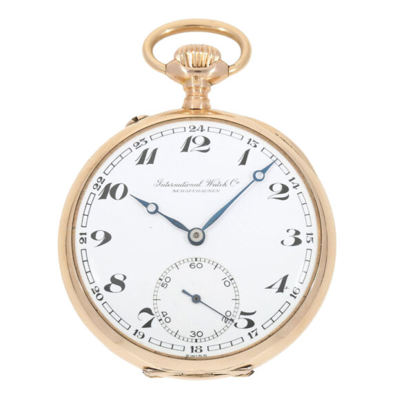 Swiss gold lever watch with engraved monogram Circa 1912
