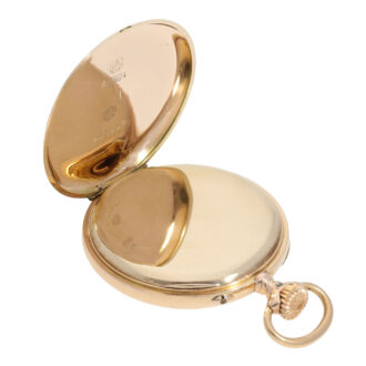 Swiss gold lever watch with engraved monogram Circa 1912