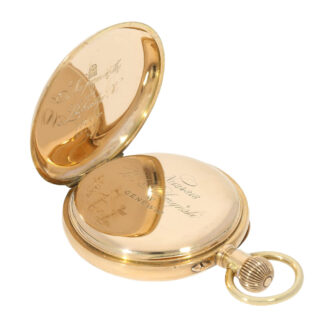 Swiss gold open faced keywind pocket watch Circa 1900