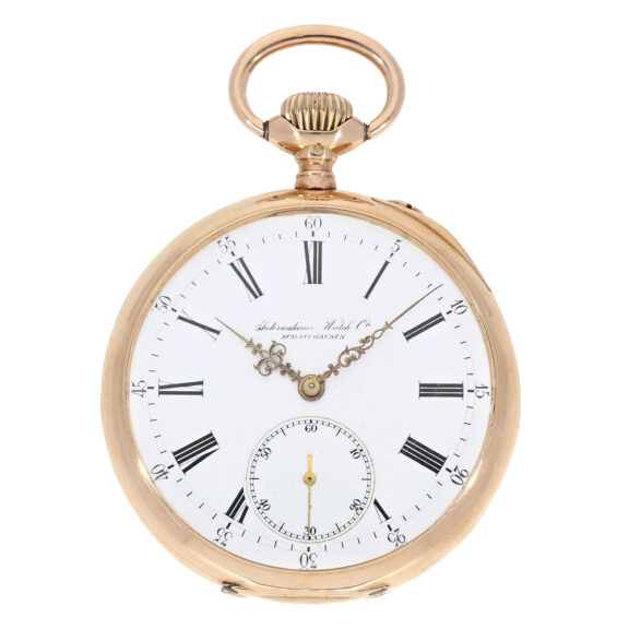 Swiss gold open faced lepine pocket watch Circa 1898 Swiss gold open faced lepine pocket watch Circa 1898