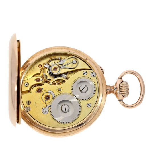 Swiss gold open faced lepine pocket watch Circa 1898 Swiss gold open faced lepine pocket watch Circa 1898