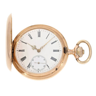 Classic Swiss gold hunting cased pocket watch Circa 1894