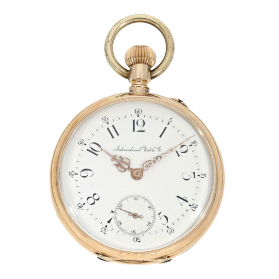 Swiss gold open faced keywind pocket watch Circa 1888