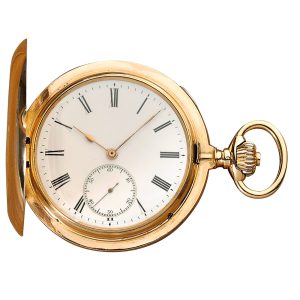 Swiss pocket watch in a heavy 18k pink gold case Circa 1902