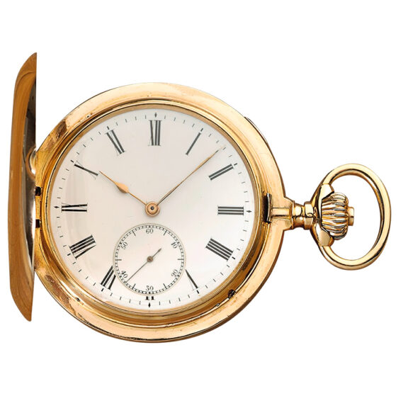 Swiss pocket watch in a heavy 18k pink gold case Circa 1902