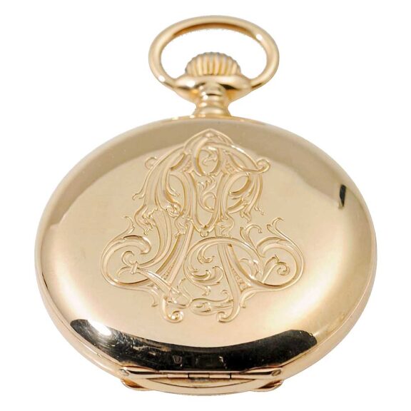 Swiss pocket watch in a heavy 18k pink gold case Circa 1902 Swiss pocket watch in a heavy 18k pink gold case Circa 1902