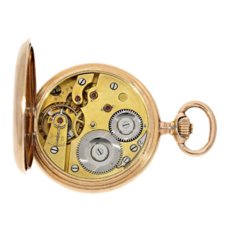 Swiss gold half-hunting cased lever pocket watch Circa 1891