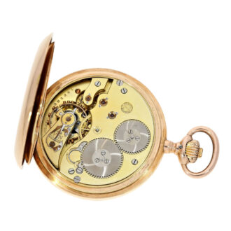 Swiss 14k gold IWC hunting cased pocket watch Circa 1907