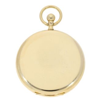 Swiss gold open faced keywind pocket watch Circa 1979 Swiss gold open faced keywind pocket watch Circa 1979