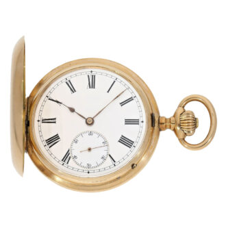 Swiss 14k gold IWC hunting cased pocket watch Circa 1900