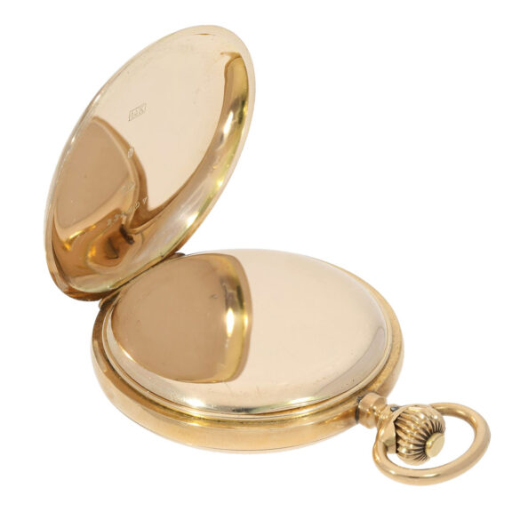 Swiss 14k gold IWC hunting cased pocket watch Circa 1900 Swiss 14k gold IWC hunting cased pocket watch Circa 1900