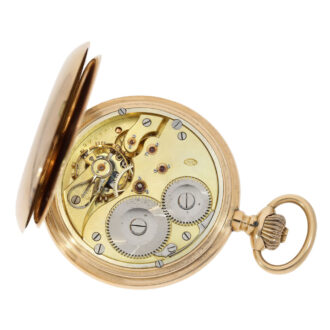 Swiss pink gold hunting cased lever watch Circa 1902