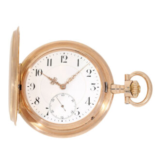 Swiss pink gold watch with rare case shape Circa 1902