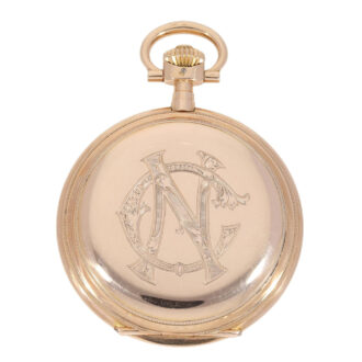 Swiss pink gold watch with rare case shape Circa 1902