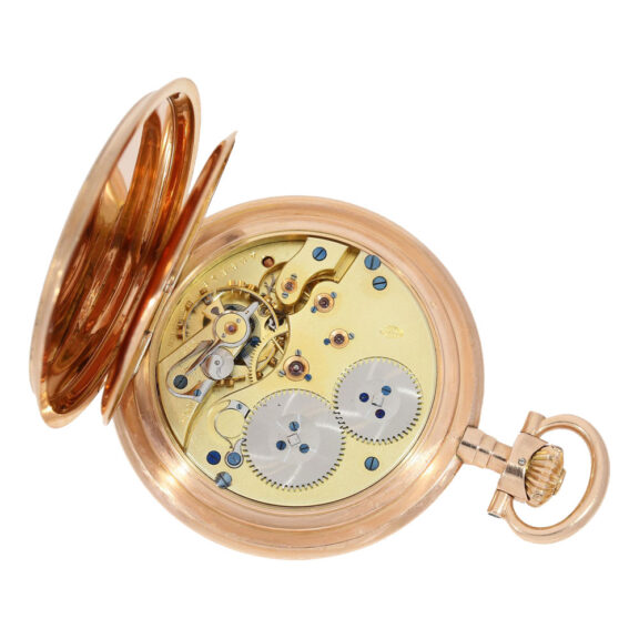 Swiss pink gold watch with rare case shape Circa 1902 Swiss pink gold watch with rare case shape Circa 1902