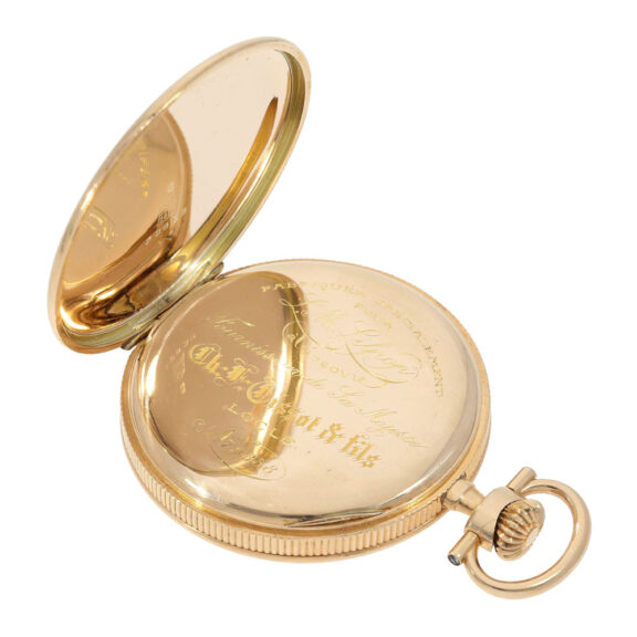 Swiss 14k gold Lepine open faced pocket watch Circa 1915 Swiss 14k gold Lepine open faced pocket watch Circa 1915