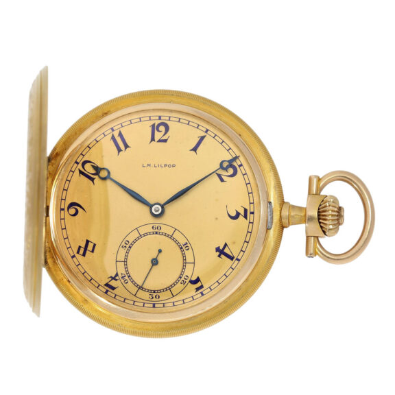 Swiss gold "Art Nouveau" lever pocket watch Circa 1915