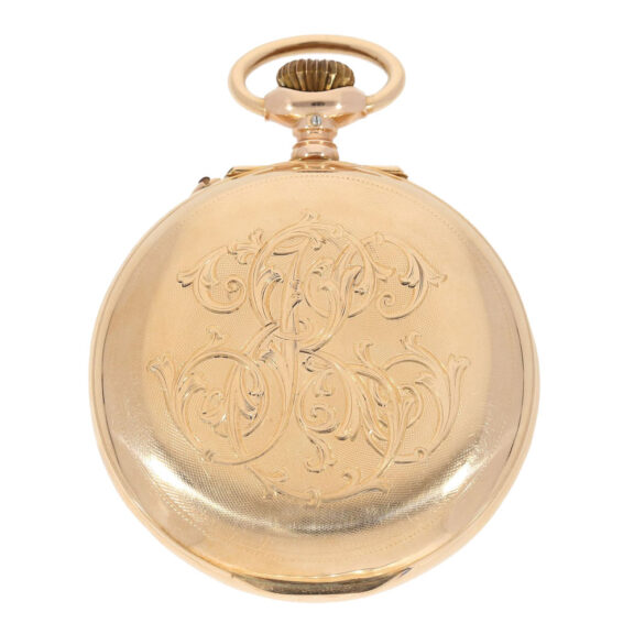 Swiss 14k gold travel pocket watch with alarm Circa 1920 Swiss 14k gold travel pocket watch with alarm Circa 1920