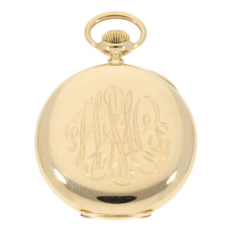 Swiss 18 carat gold open faced pocket watch Circa 1915