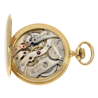 Swiss 18 carat gold open faced pocket watch Circa 1915