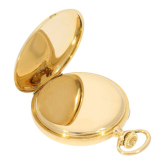 Swiss 18 carat gold open faced pocket watch Circa 1915