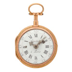 French multi-colour gold quarter repeating watch Circa 1775