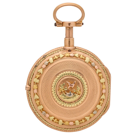 French multi-colour gold quarter repeating watch Circa 1775 French multi-colour gold quarter repeating watch Circa 1775
