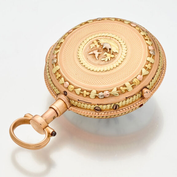 French multi-colour gold quarter repeating watch Circa 1775 French multi-colour gold quarter repeating watch Circa 1775