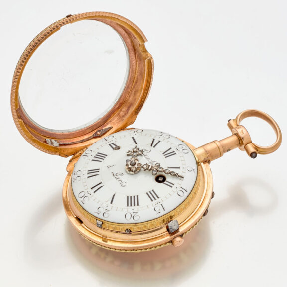 French multi-colour gold quarter repeating watch Circa 1775 French multi-colour gold quarter repeating watch Circa 1775