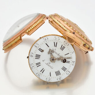 French multi-colour gold quarter repeating watch Circa 1775