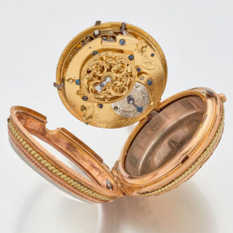 French multi-colour gold quarter repeating watch Circa 1775
