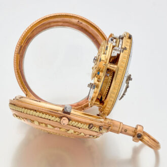 French multi-colour gold quarter repeating watch Circa 1775